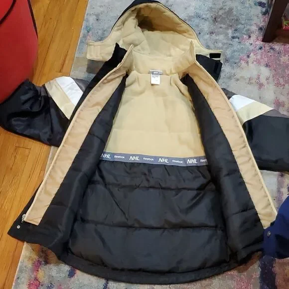 Vintage NWT Pittsburgh Pengiuns NHL & Reebok Heavy Winter Coat Kids Size X/XL - Picture 11 of 16